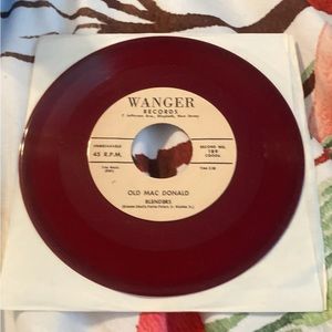 Blenders Old Mac Donald / Angel 45rpm Red Vinyl Wanger  Records Repro